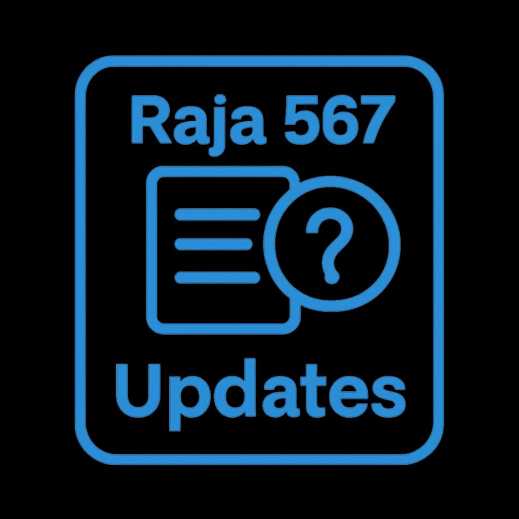 An icon representing Raja 567 Updates with a clean design.