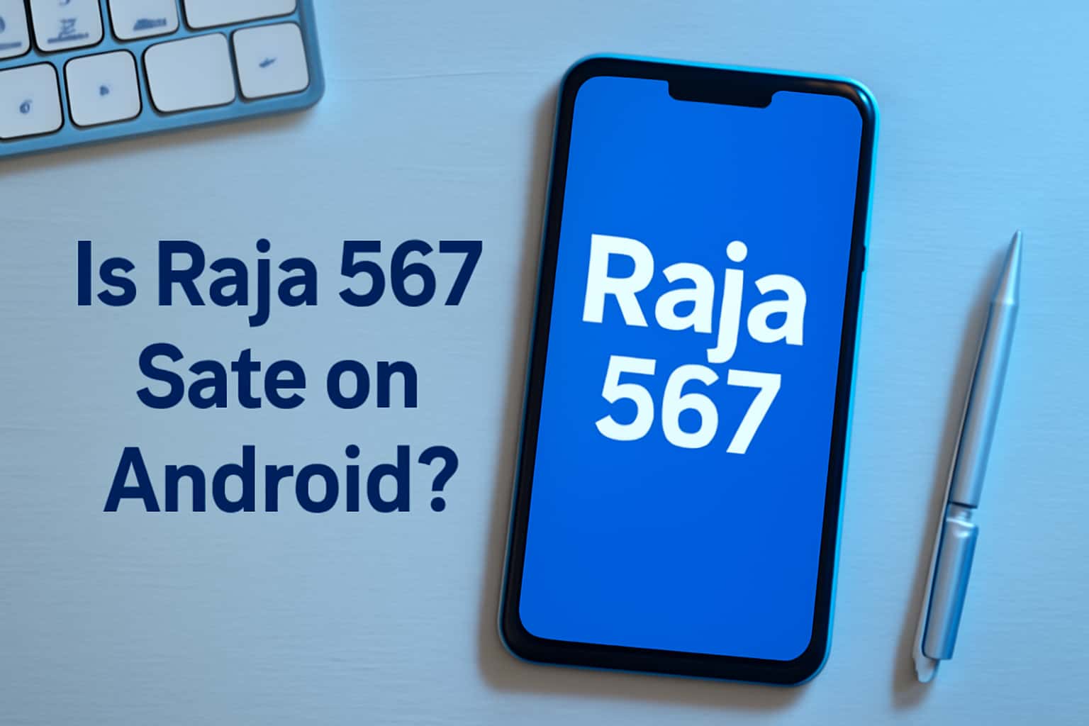 Informational graphic about the safety of Raja 567 on Android devices.