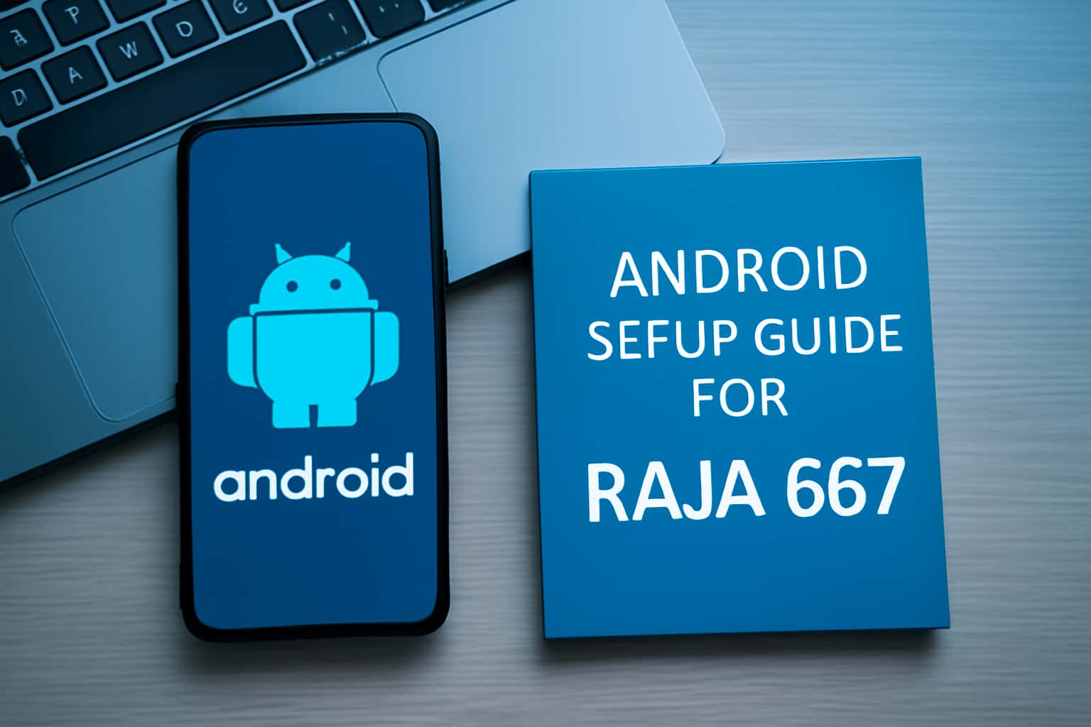 Android Setup Guide for Raja 567 informational scene.