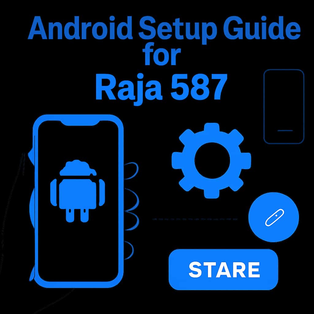 Illustration of Android Setup steps for Raja 567.