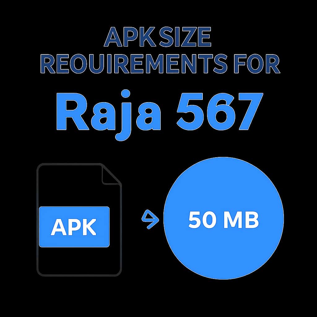 Diagram illustrating the APK Size Requirements for Raja 567.