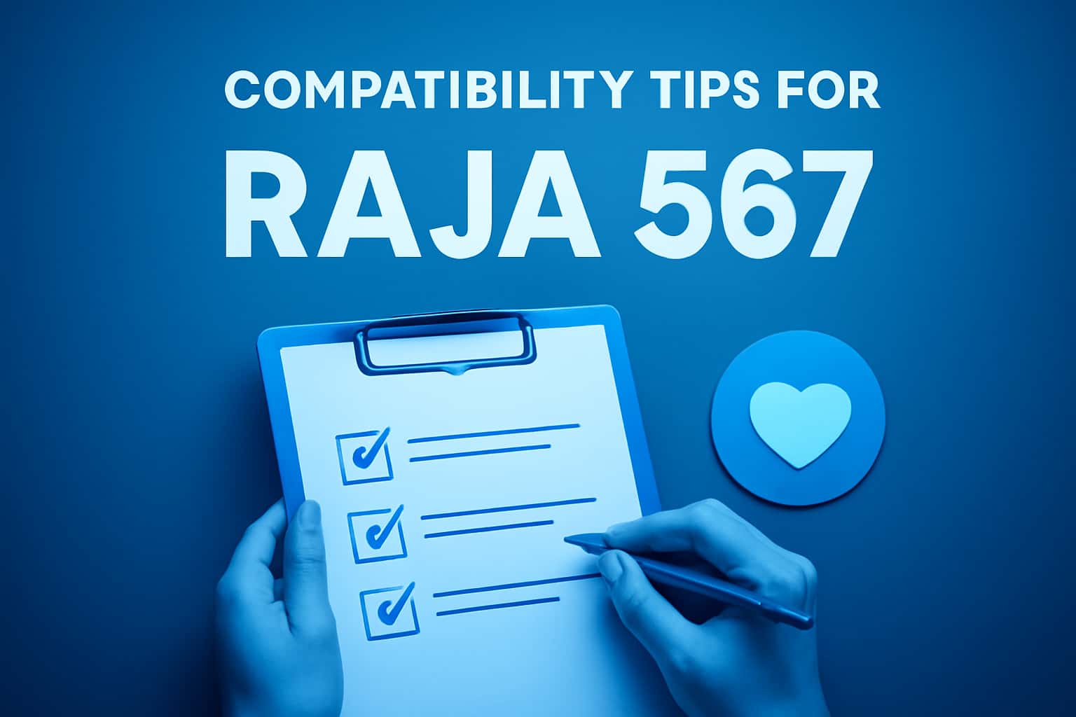 An informative visual representation illustrating compatibility tips for Raja 567.