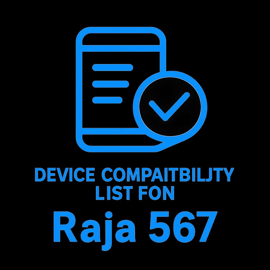 A professional badge representing the Device Compatibility List for Raja 567.