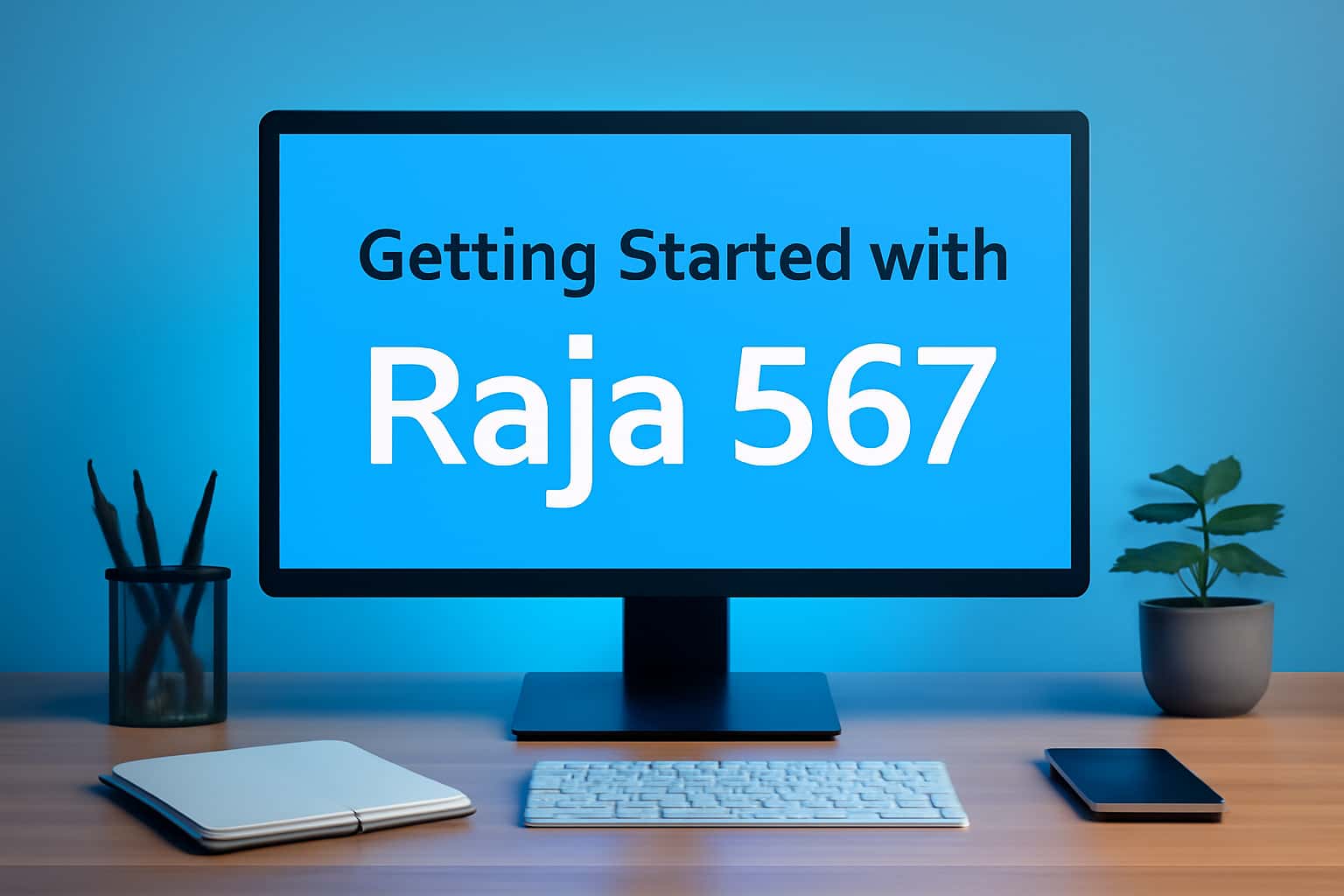 Informational scene about 'Getting Started with Raja 567' with a clean design.