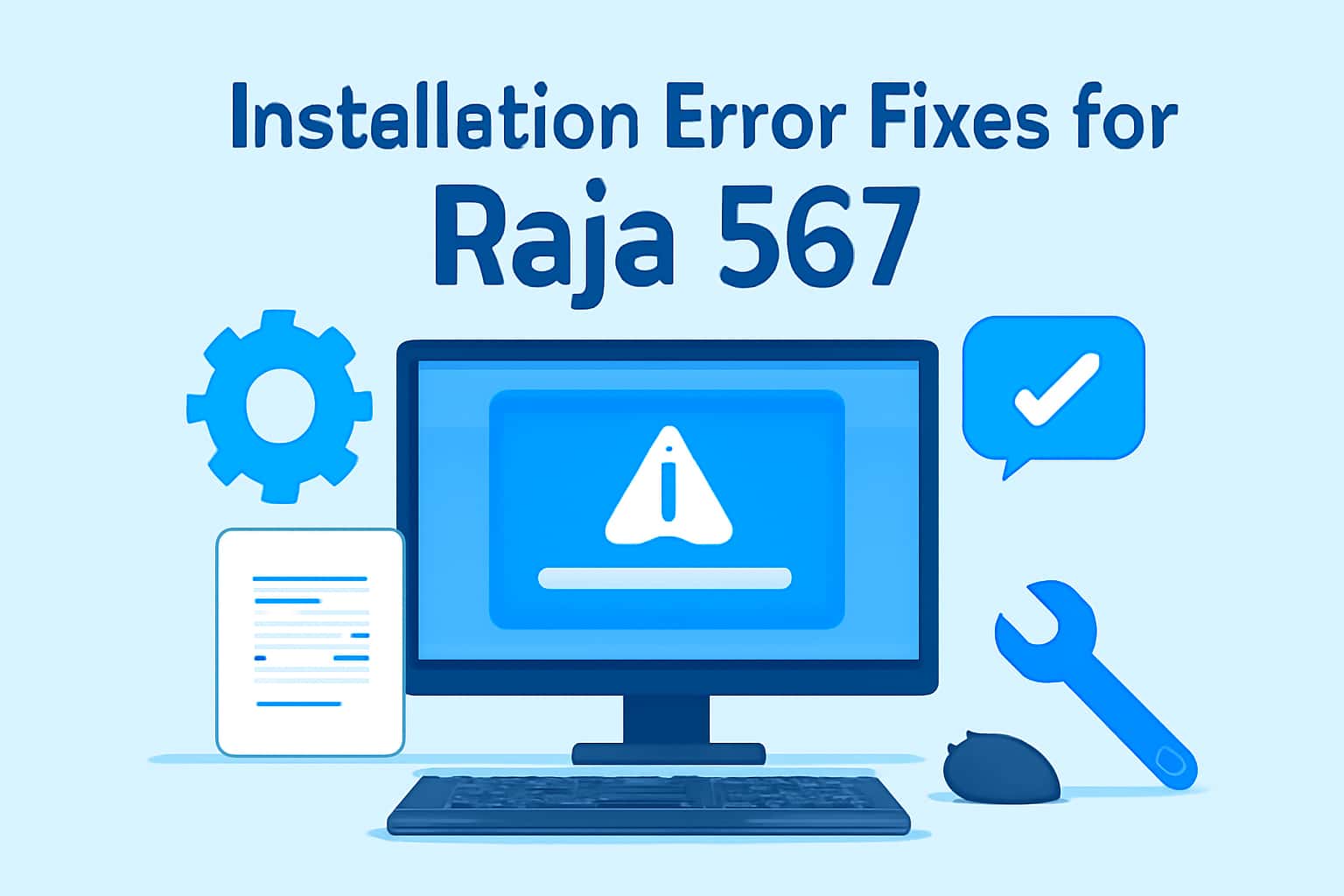 Informational image on Installation error fixes for Raja 567.
