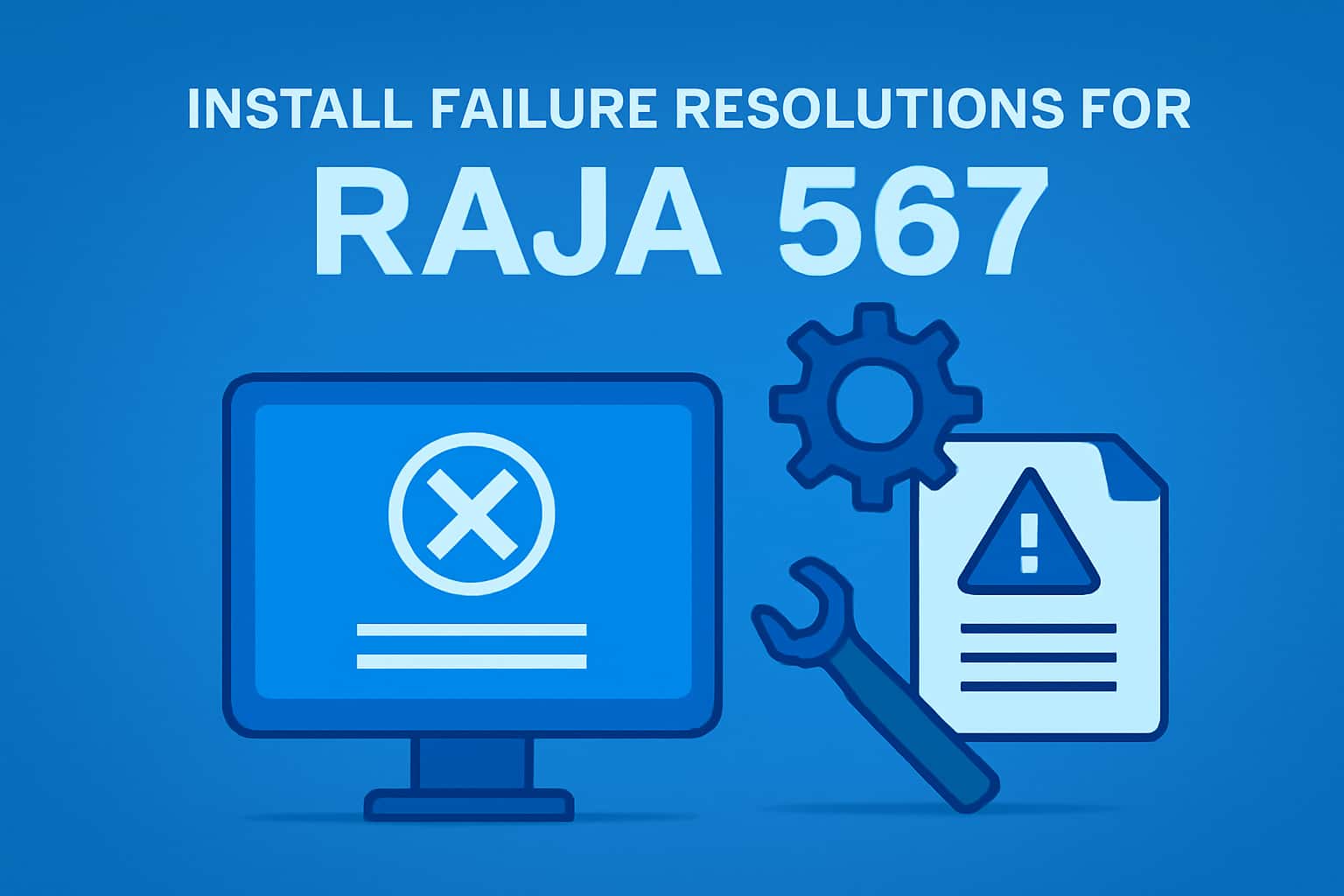 A futuristic illustration related to installation failure resolutions for Raja 567.