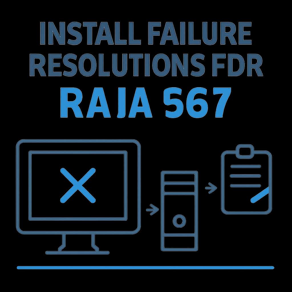 An educational diagram related to installation resolutions for Raja 567.