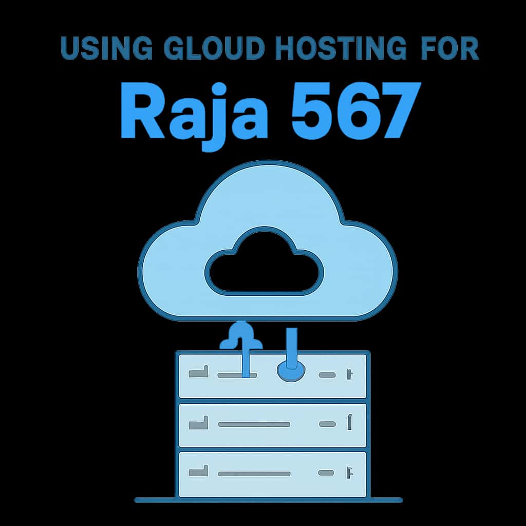 A diagram illustrating the cloud hosting process for Raja 567.