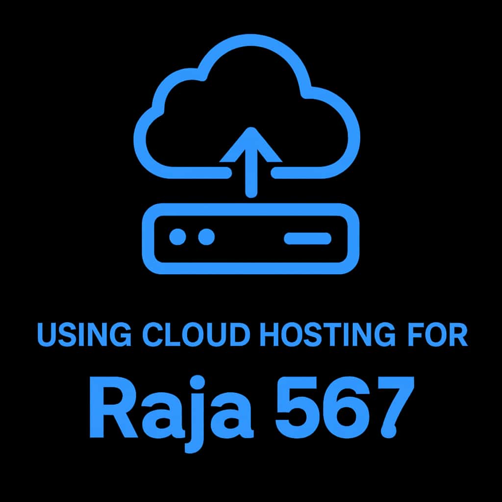 A badge representing the cloud hosting guide for Raja 567.